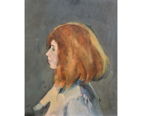 Harold Riley (British 1934-) Female portrait, unsigned, oil on board49.5cm x 39cm (19.5in x 15.5in)Footnote:Artists’ Resale R