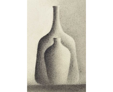Trevor Grimshaw (British 1947-2001) "Vases", signed, charcoal.20cm x 12.5cm (8in x 5in)Footnote:Artists’ Resale Right (“droit