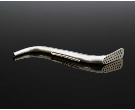 Medical Silver.A Victorian silver sick siphon or cobbler's tube, of conventional form with perforated base, the body engraved