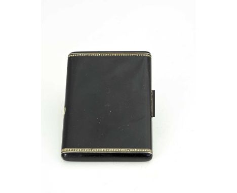 An early twentieth-century Continental Art Deco silver-gilt and enamel cigarette case, of rounded rectangular form, the exter
