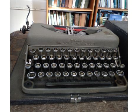 An Imperial "Good Companion Model T" typewriter. This English made Imperial gained the second part of its title ‘The Good Com
