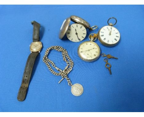 Two Georgian silver pair cased Pocket Watches, one signed "Upjohn, Exeter", the other "Sam Gillard, Barnstaple", and another 