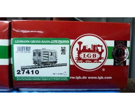 A Lehmann LGB G scale 27410 Rhätische Bahn Tractor Locomotive, 92, boxed.