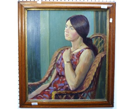 Frederick Bagust (1902-1986) Portrait of a Lady oil on board 24in x 21in (61cm x 53cm), framed.