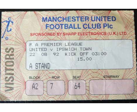 1992-93 MANCHESTER UNITED V IPSWICH TOWN TICKET
Fold