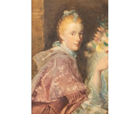 After Allan Ramsay/Portrait of the Artist's Wife/half-length/watercolour, 49cm x 33.5cm and/after Vermeer/Girl with a Pearl E