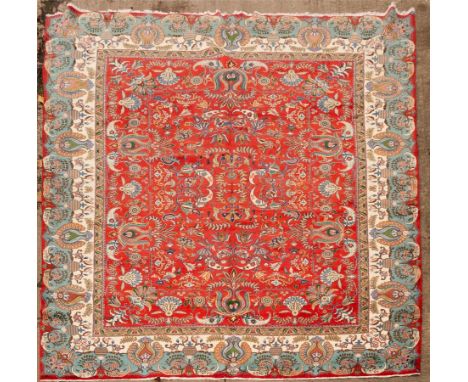 A Tabriz carpet, North West Persia, circa 1940, 413cm x 301cm CONDITION REPORT: Condition information is not usually provided