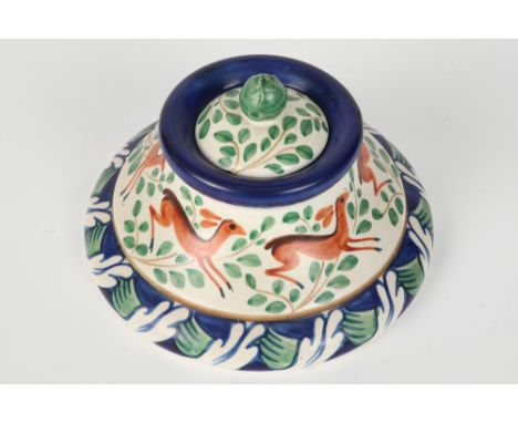 Danish vintage "Aluminia" inkwell in Copenhagen marked ceramic with number 474/453 || Deense vintage "Aluminia" inktpot in fa