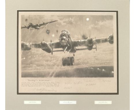 WWII Bombs Away The Third Account 23x25 inches multi signed Publishers prof 17/50 print signed by the artist Robert Taylor,7 