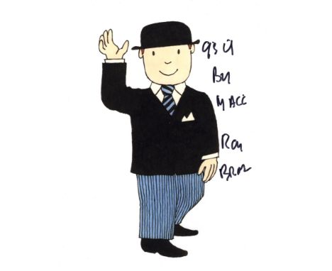 Mr Benn 8x10 photo from the children's TV series 'Mr Benn' signed by series narrator Ray Brooks who has added the famous line