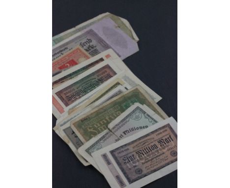Group of 26 vintage banknotes mainly German