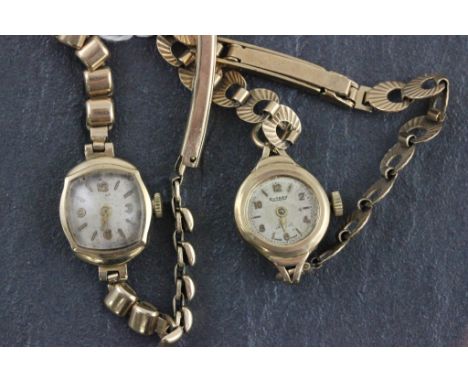 Two vintage ladies 9ct yellow gold watches