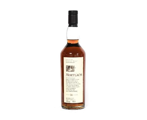 Mortlach 16 Year Old Speyside Single Malt Scotch Whisky, flora and fauna bottling, 43% vol 70cl (one bottle)