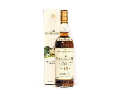 The Macallan 10 Years Old Single Highland Malt Scotch Whisky, 1980s bottling, 40% vol 75cl, in original cardboard sleeve (one