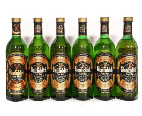 Glenfiddich Pure Malt Scotch Whisky, 1980s bottling, 40% vol 75cl (six bottles)