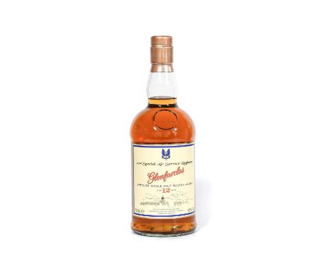 Glenfarclas 12 Year Old Single Malt Scotch Whisky, 22nd Special Air Service Regiment bottling, the rear label bearing a quote