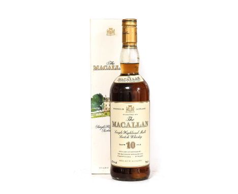 Macallan 10 Year Old Single Highland Malt Scotch Whisky, 1980s bottling, 40% vol 75cl, in original cardboard sleeve (one bott
