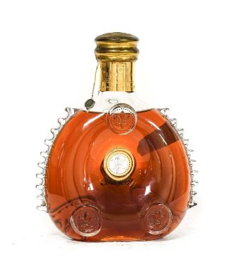 Lot - PAIR OF BACCARAT CLEAR CRYSTAL LOUIS XIII COGNAC DECANTERS Made for Remy  Martin Grande Champagne Cognac. Pinched circular form with