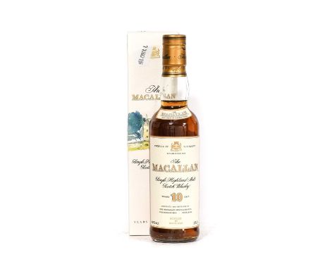 Macallan 10 Year Old Single Highland Malt Scotch Whisky, 1980s bottling, 40% vol 35cl, in original cardboard sleeve (one bott