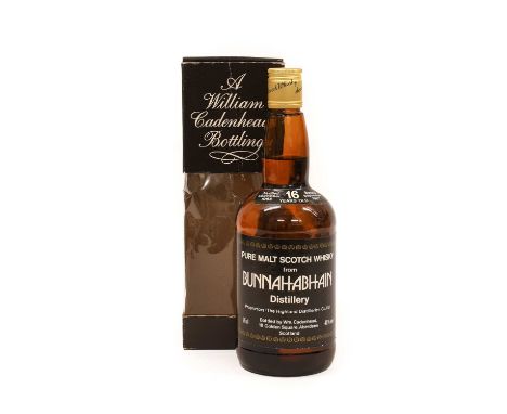 Bunnahabhain 1965 16 Year Old Pure Malt Scotch Whisky, distilled 1965, bottled 1982 by Wm. Cadenhead, 46% vol, 75cl, in origi