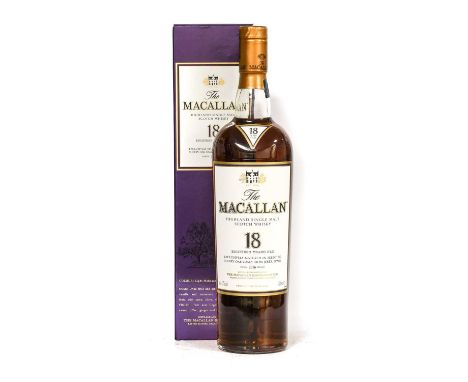 Macallan 18 Year Old Highland Single Malt Scotch Whisky, 2016 annual release, 43% vol 700ml, in original cardboard sleeve (on