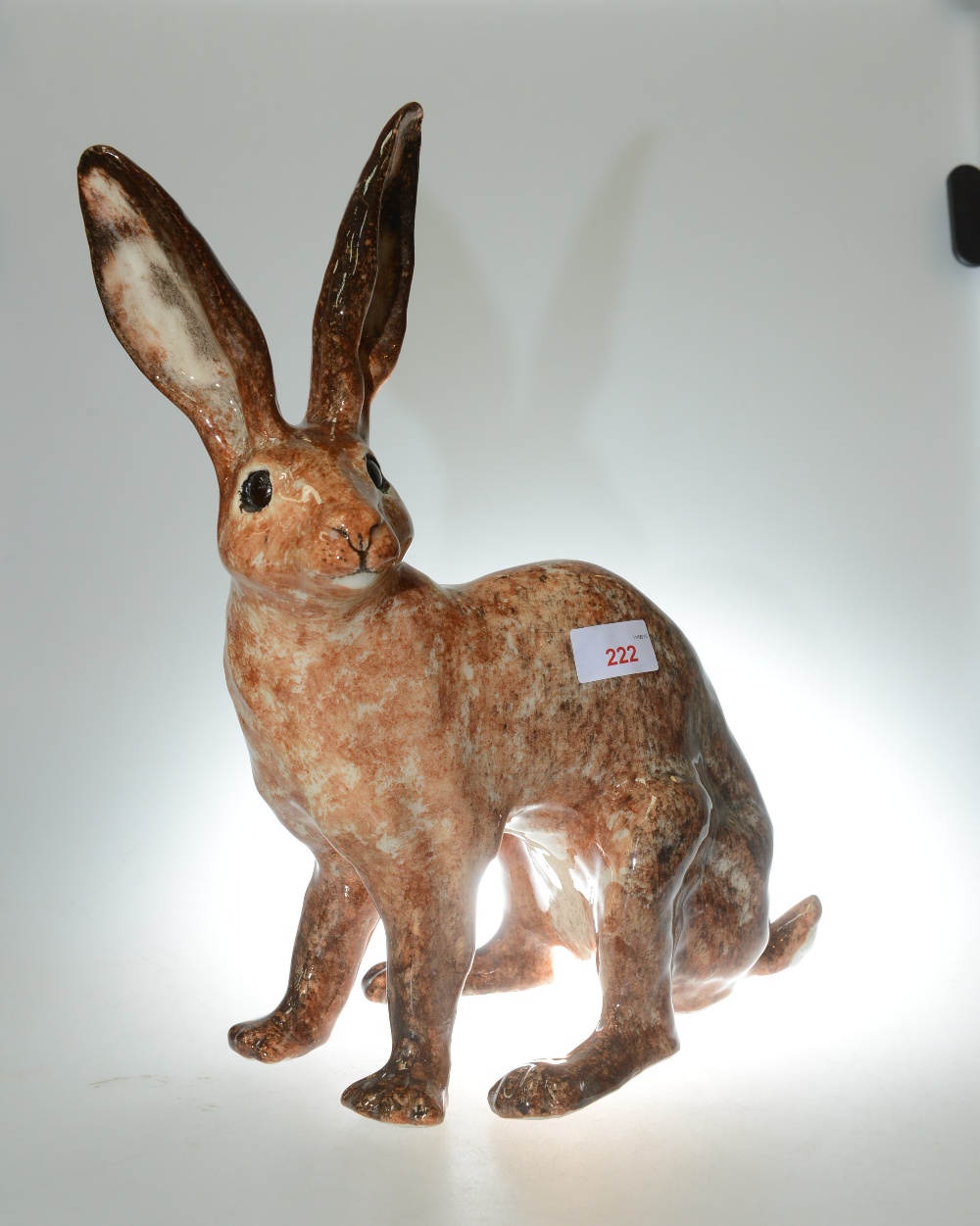 A Winstanley figure of a crouching hare, size 9
