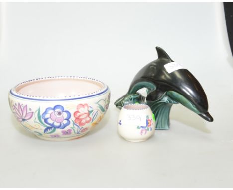 Three pieces of Poole pottery