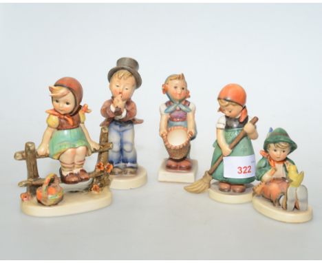 Five Goebel figures