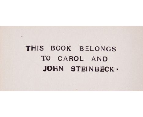 Steinbeck (John) The Pastures of Heaven, first edition, fourth issue, author's own copy with stamp "This book belongs to Caro
