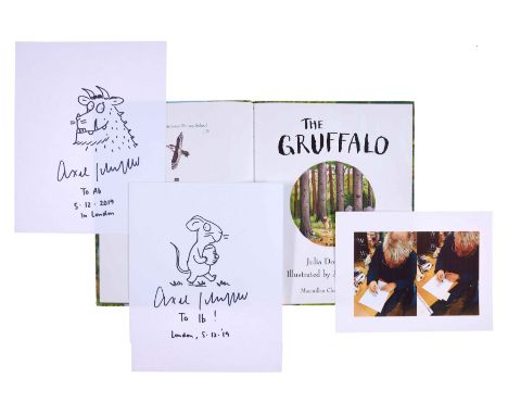 Donaldson (Julia) The Gruffalo, first edition, illustrations by Axel Scheffler, 2 original drawings in black felt-tip of the 