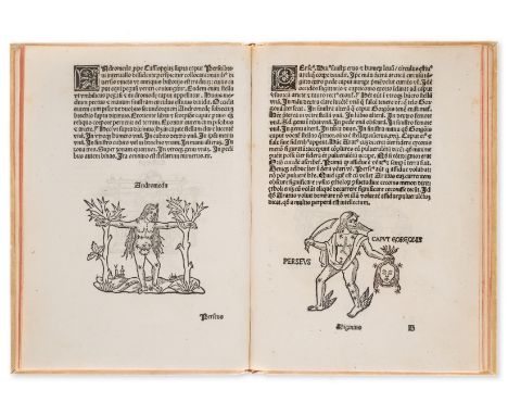 Astronomy.- Hyginus (Gaius Julius, attributed to) De Stellis; Poeticon astronomicon, Gothic letter, title with full-page wood