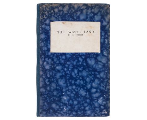 Eliot (T.S.) The Waste Land, first English edition in book form, [one of c.460 copies], light spotting, pencil ownership insc