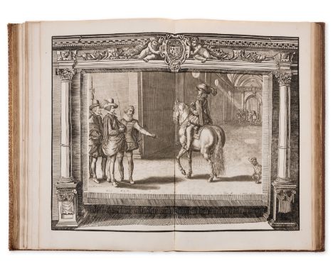 Horses.- Pluvinel (Antoine de) L'Instruction du Roy, en Exercice de Monter a Cheval, additional engraved allegorical title da