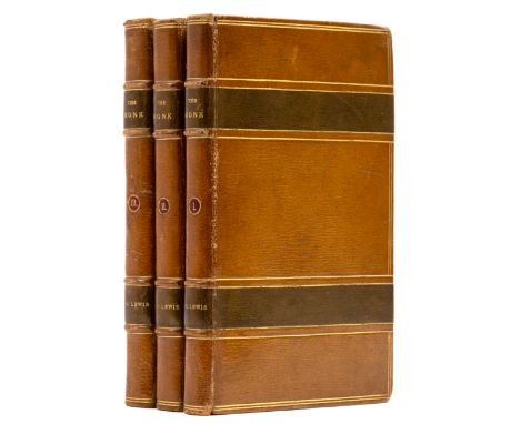 Unrecorded Minerva Press on multi-colour paper.- Lewis (Matthew Gregory) The Monk, 3 vol., printed on yellow, pink, blue, whi