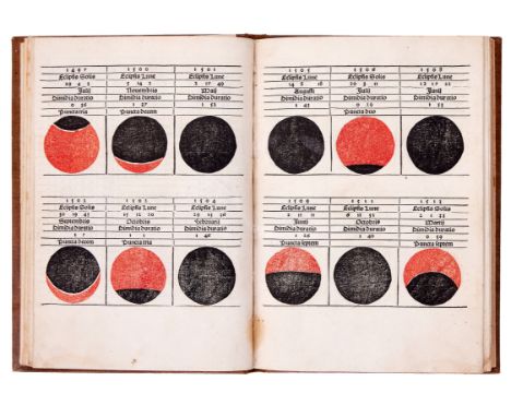 Astronomy.- Regiomontanus (Johannes Müller) Kalendarium, 25ff. (of 26, lacking final blank) plus 2ff. woodcut diagrams at end