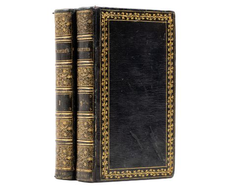 Euripides. Euripidis tragoediæ septendecim, 2 vol., editio princeps, collation: Α-Γ8 Δ4 Ε-Η8 Θ6 Ι-Λ8 Μ6 Ν Ξ8 Ο10 Π Ρ8 Σ10 Τ Υ