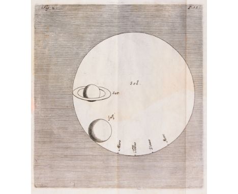 Astronomy.- Huygens (Christiaan) The Celestial Worlds Discover'd, second edition, 5 folding engraved plates, light damp-stain