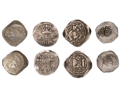 Austria, Ferdinand III, silver Token, 1636, Coronation in Regensburg (Montenuovo 802); together with miscellaneous Pfennigs [