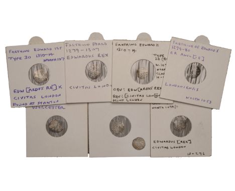 Edward II, Farthing, class 10-11, London, 0.28g/3h (N 1070; S 1474); together with other Farthings (7) [8]. First very fine, 