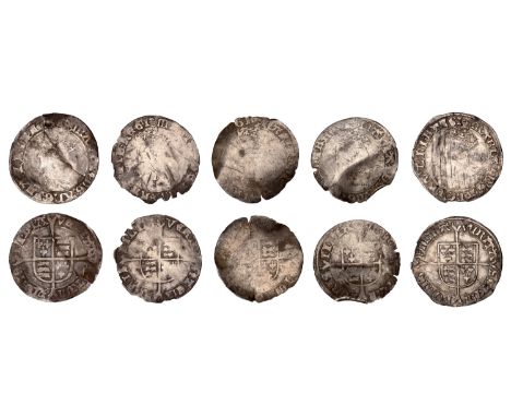 Mary, Groat, mm. pomegranate, 1.94g/9h (S 2492); together with other Mary Groats (4) [4]. First fair, others varied state   £