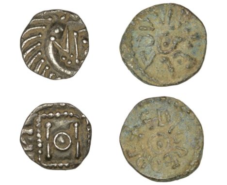 Early Anglo Saxon, Sceatta, Continental series E, variety G2, porcupine-like figure with zoomorphic features and long’ beak’,