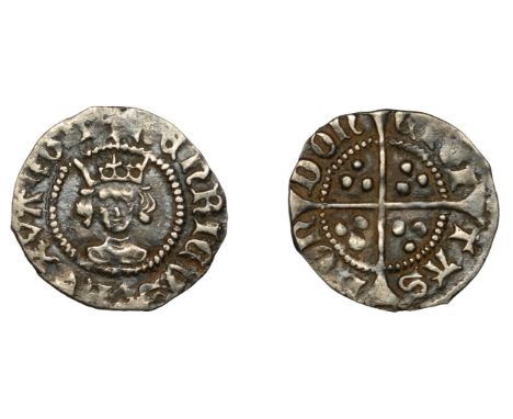 Henry VI (First reign, 1422-1461), Pinecone-Mascle issue, Halfpenny, London, reads henricvs, mascle stops only on obv., 0.48g