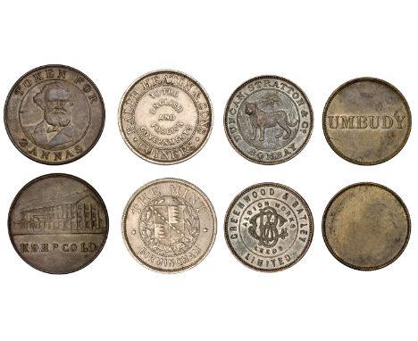 India, Duncan, Stratton and Co, bronze coining trial or proving piece for a Half-Rupee, by Greenwood & Batley Ltd, Leeds, 24m