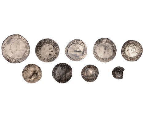 Elizabeth I, Sixth issue, Shilling, mm. woolpack, bust 6B, 5.73g/9h (N 2014; S 2577); together with other Elizabethan silver 