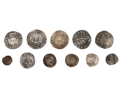 Edward IV, Halfpenny, mm. annulet, 0.35g/1h (N 1667; S 2137); Henry VII, Penny, Sovereign type, York, Abp Rotherham, no mm., 
