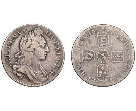 William III (1694-1702), Crown, 1695, first bust, edge septimo (ESC 990; S 3470). Fine or better £150-£180