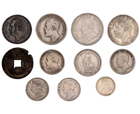 Miscellaneous, Sarawak, James Brooke, Cent, 1863 (KM 3; Pr 31), together with other world coins in silver (9), and base metal