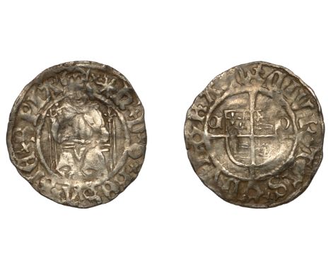Henry VIII (1509-1547), Second coinage, Penny, Sovereign type, Durham, Bp Tunstall, mm. radiant star on obv. only, cd by shie