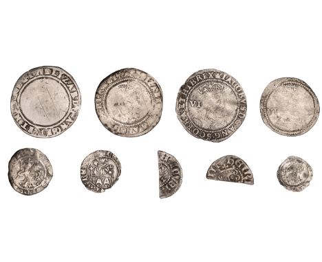 Henry VII, Penny, Sovereign type, York, Abp Rotherham, no mm., single pillar to throne, keys below shield, 0.49g/11h (N 1728;