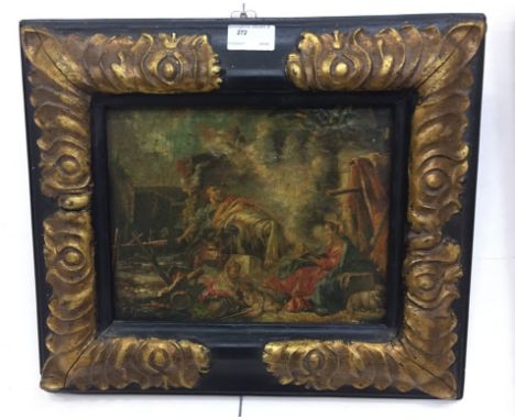 Frantisek Merc (b. 1877): An oil on canvas depicting a Classical subject in the Old Master style, signed lower left, 19 x 24 